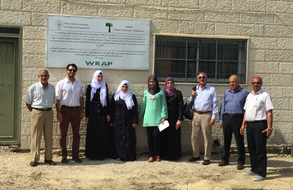 WRAP and school leadership at Battir Girls School, location of WRAP’s first cistern project. 